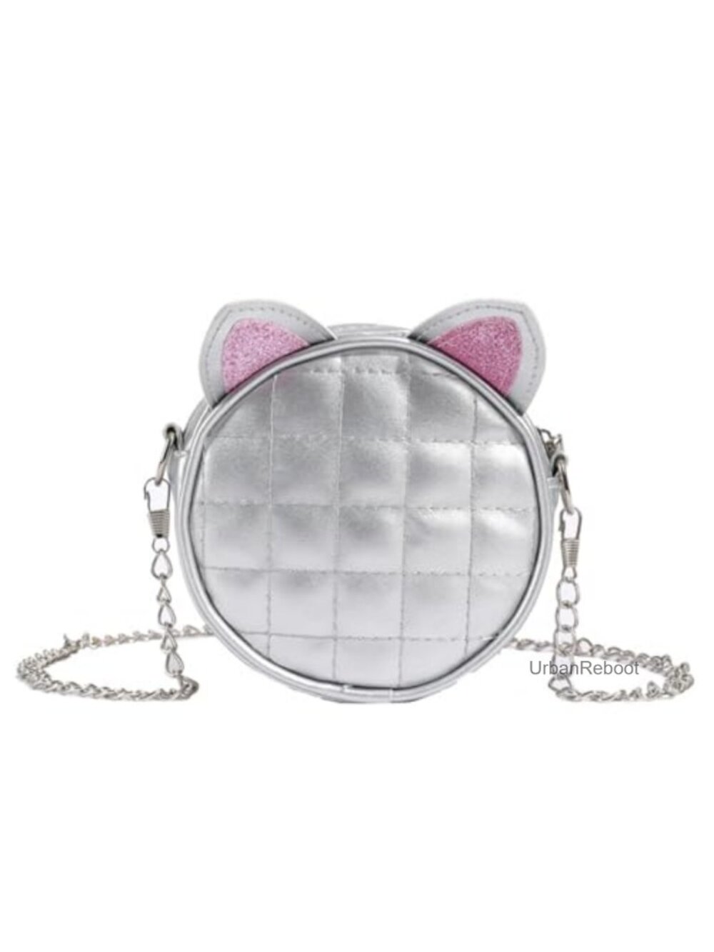 Girls Cat Crossbody Purse PU Leather Glitter Cat Ear Shoulder Bag Wallet Pouch